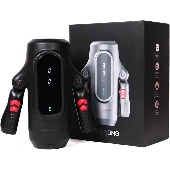 Електричний мастурбатор для чоловіків з LCD-дисплеєм, 9 режимів насосу та 5 режимів вібрації