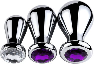 Металевий анальний плагін KucooN Extra Groß (M) - анальний плагін, масажер простати, G-точка, для чоловіків та жінок