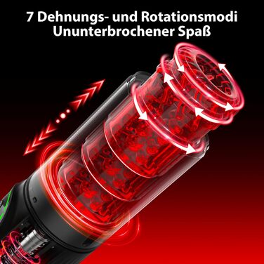 Мастурбатор чоловічий KI VIJISA з 7 режимами: вібрація, ротація, телескопічний, з силікону, для задоволення