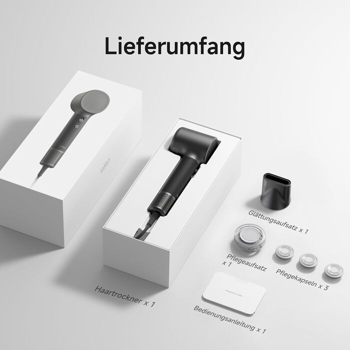 Фен для волосся Laifen Neo Special з інфузією олії, режим догляду 58°C, мотор 110 000 об/хв, іонізація 200М, колір Шампань/Онікс