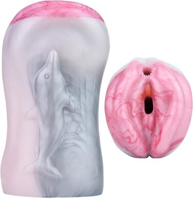 Силіконовий мастурбатор Qiyasex для чоловіків 2-в-1 з реалістичним дизайном тварин, анальний та вагінальний отвори, великий, компактний, 3D, сексуальна іграшка для чоловіків