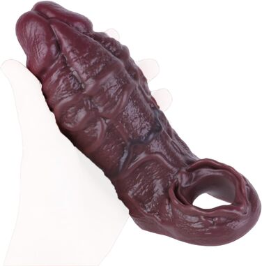 Каферей: Реалістична погуберна для чоловіків з кільцем, для збільшення та подовження пеніса, з рідкого силікону