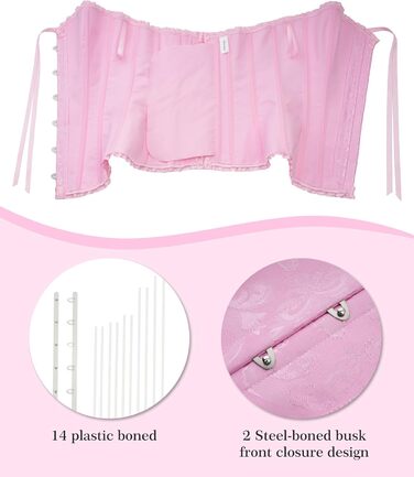 Корсет для жінок - бюстєль-корсет, чорний, розмір M - талія, формування фігури, повний бюст