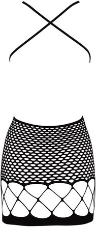 Чорна мереживна сукня Orion Netzkleid для жінок: сексуальна, з вирізами на талії, глибоким декольте, облягаюча фігуру