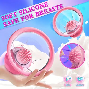 Вібратор для сосків з 10 вібраційними та режимами ссання для жінок, стимулятор сосків з 6 насадками, масажер грудей, секс-іграшка для жінок, кліторальний вібратор, іграшка для пар