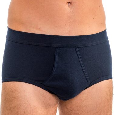 HERMKO 3240 чоловічі труси (4 шт. в упаковці) з вирізом та м'яким поясом, бавовна Bio, XL, морський колір