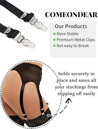 Сексуальний широкий корсет-стрінг з ремінцями Comeondear для жінок, комплект спідньої білизни, чорний, M-L