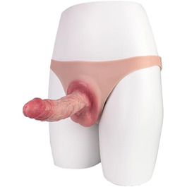 Силіконовий реалістичний пеніс-чохол з імітацією вен та яєчок, 18 см. Чохол для збільшення та подовження пеніса. Для чоловіків.