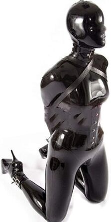 Латексний костюм BUKYYY: унісекс, повне обгортання, фетиш, клубний, з блискавкою, для BDSM, слєйдж, bondage, жіночий XL