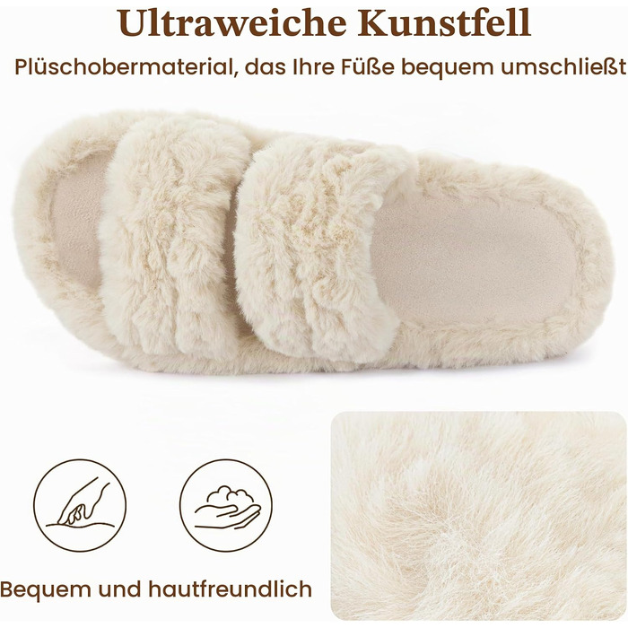 Жіночі м'які капці RockDove з ефектом пам'яті (Memory Foam), бежеві, розмір 40/41 EU