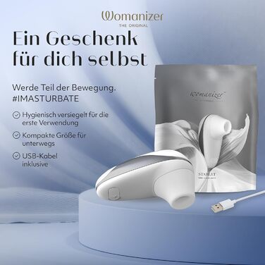 Womanizer Starlet - вібратор для жінок з 4 рівнями інтенсивності | Безшумний, водонепроникний, акумуляторний | Білий