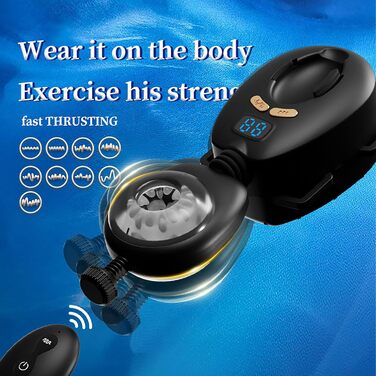 Мастурбатор з 9 режимів вібрації та рухів для чоловіків, іграшка для дорослих з реміннем для рук, інтимна іграшка для інтенсивної стимуляції LZYLWC