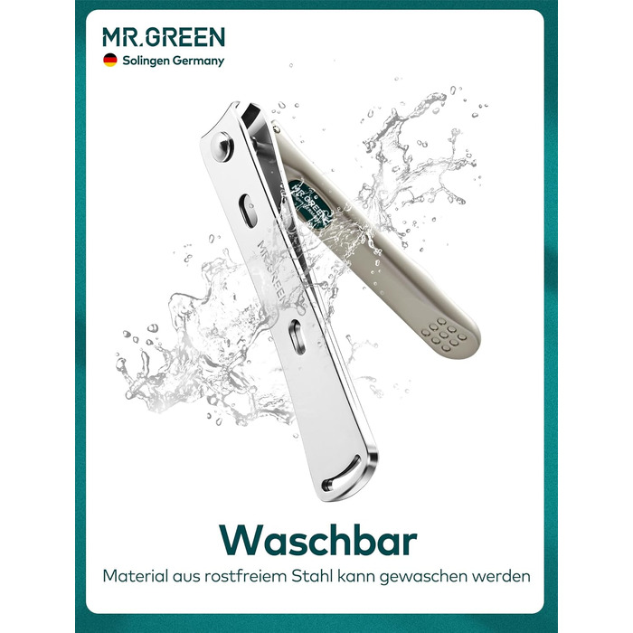 Набір кусачок для нігтів MR.GREEN (3 предмети), професійний манікюрний набір із нержавіючої сталі Solingen у шкіряному чохлі