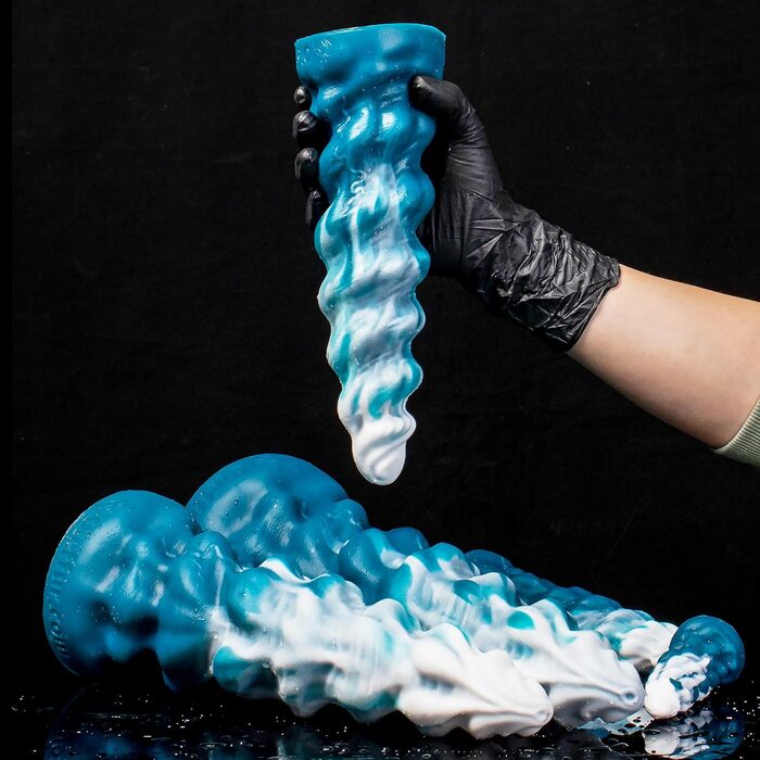 Силіконовий дилда InkfuL D216-S - дилда для дорослих, синій та білий