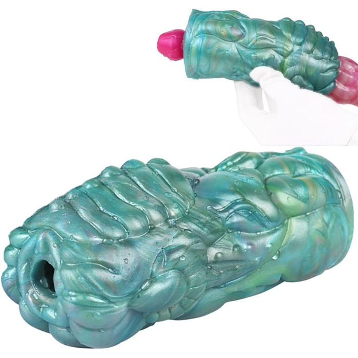 Іграшка для чоловіків Jixaxe Alien Monster - реалістична мастубаційна іграшка з вагінальним та анальним отвором, компактна, 3D, для соло