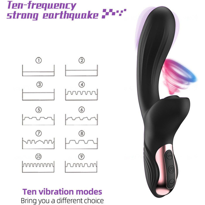 Вібратор для жінок Sexspielzeug Rabbit - 10 режимів, фіолетовий