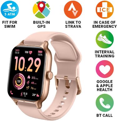 Смарт-годинник Ice-Watch Ice fit RT 3.0 Rose-Gold Nude для жінок, силіконовий ремінець, 1.75