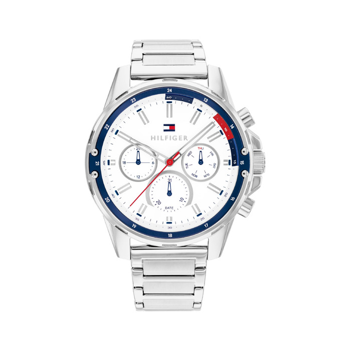 Наручний чоловічий годинник Tommy Hilfiger Quartz з багатофункціональним циферблатом (Білий)