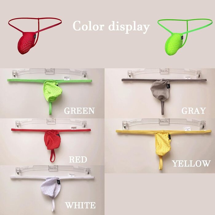 Сексуальна чоловіча стрінг-труси Faringoto, низька посадка, прозорі, танга, сумка, покращений бікіні, нижня білизна, T-подібний задній шов L, 5 кольорів