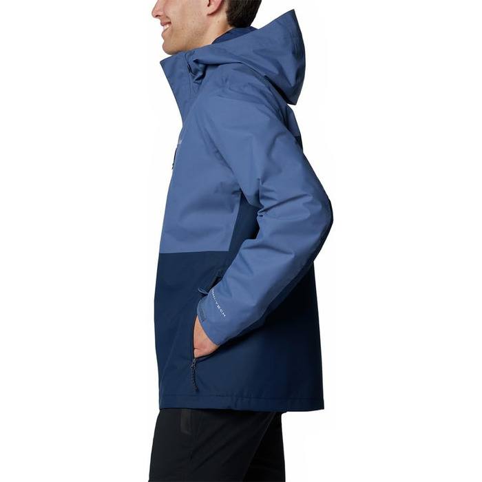 Чоловіча водонепроникна куртка Columbia Hikebound II, темно-сіра з синім (Dark Mountain/Collegiate Navy), розмір M