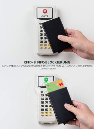 Металевий картхолдер VULKIT з RFID та NFC захистом, чоловівий гаманець для карток на 10 слотів (Колір: Midnight Green)