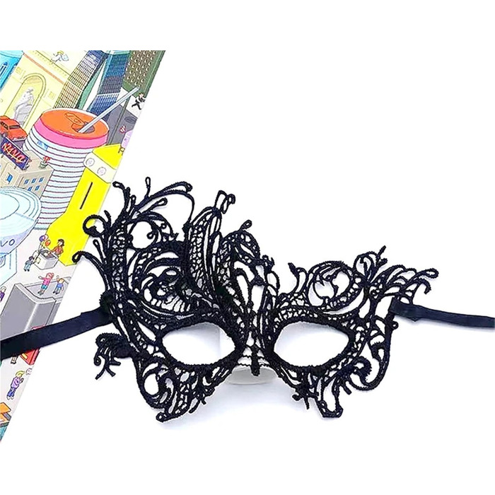 Маска для обличчя WAJJWI 5 шт. - маскарадна маска для жінок, вечірка, косплей, Новий рік, святкова маска для костюма, мереживна маска для клубу
