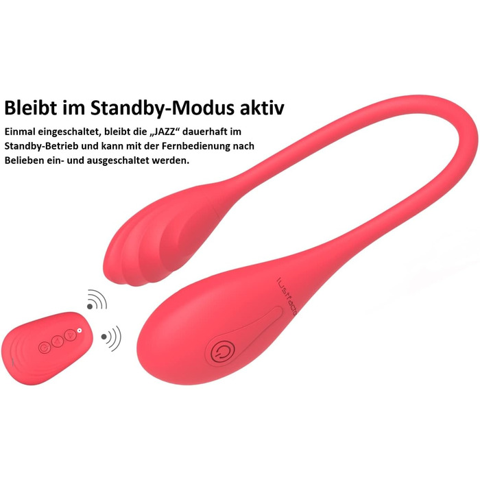 Вібратор Lustfactor JAZZ | Силіконовий вібратор з двома головками | Бездротове керування | 2 x 10 програм вібрації | Перезаряджається