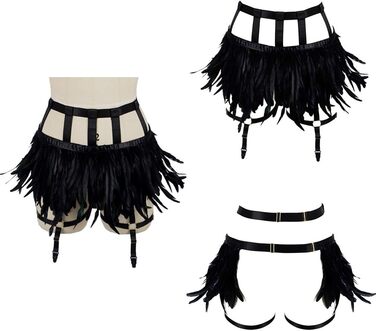 Жіночі мереживні накладки на стегна, ремінці для ніг, пояс-петлі, готичний стиль, для клубу, вечірки, танців, фестивалів (білий, чорний)