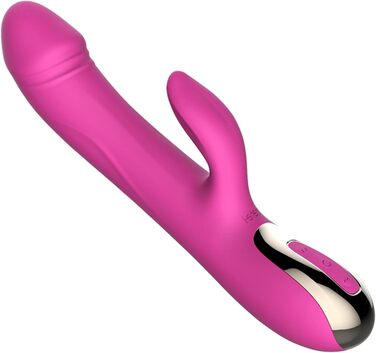 Вібратор Rabbit для жінок: стимуляція клітора та G-точки, 7 режимів, нагрів, рожевий