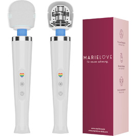 Вібратор-масажер Magic Wand для жінок – 20 режимів, 10 інтенсивностей, бездротовий, з силіконовою головкою, для кліторального масажу, секс-іграшка для пар та індивідуального використання (білий)