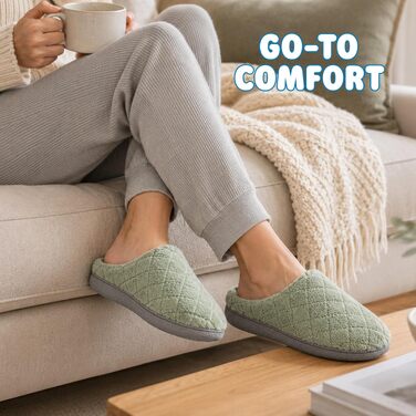 Жіночі домашні капці-клоги Dearfoams Leslie Terry з ефектом пам'яті (Memory Foam), колір Juniper Green, розмір 36/36.5 EU