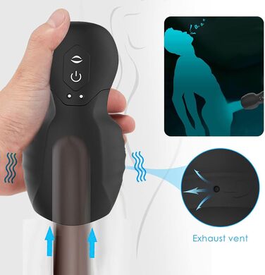 Вібратор для чоловіків, електричний мастурбатор: тренажер для пеніса, вібратор-мастурбатор, стимулятор пеніса (чорний)