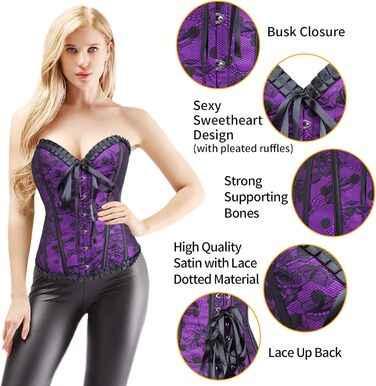 Жіночий корсет-топ Alivila.Y з квітковим принтом, денім, вінтажний стиль, розмір S, фіолетовий