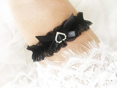 Шнурки для нареченої LeJulyeekay, мереживні, набір шнурків для вечірки, чорні