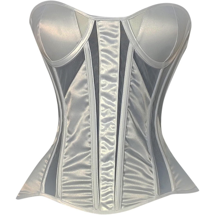 Корсаж Daen для піратського костюма: сексуальний бюстгальтер для великих грудей, піратський костюм, карнавал, Хелловін, спідня білизна, shapewear (XL, білий)