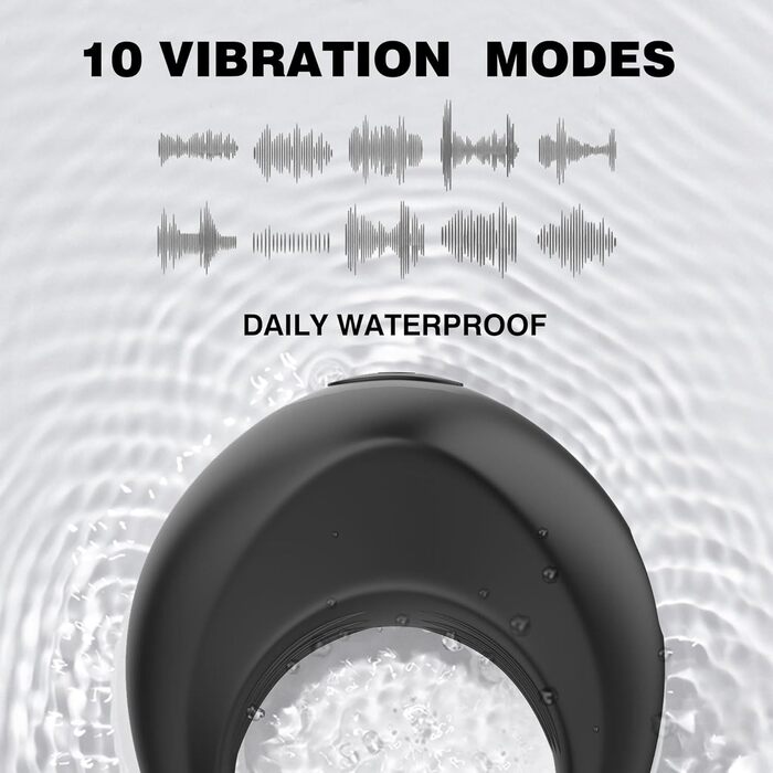 Вібруючий кільце для пеніса Jinqian: іграшки для дорослих, 10 режимів вібрації, для пар