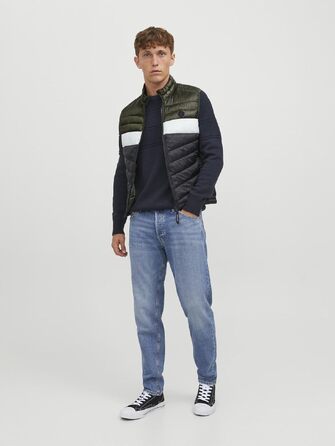 Чоловічий жилет Jack & Jones Jjehero Noos стібаний, колір Rosin/Black/White, розмір L