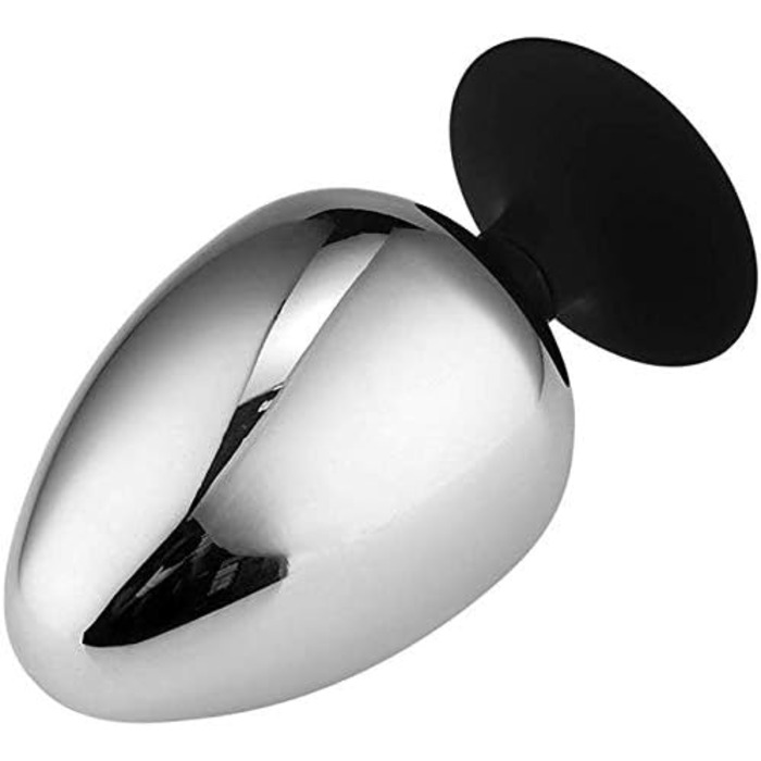 Анальні масажери з металу - набори для БДСМ, різні розміри (60, 70, 80 мм), з присоскою