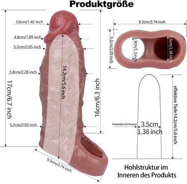 Реалістичний презерватив з силікону з кільцем на яєчках та структурою вен. Презерватив для збільшення статевого члена та затримки еякуляції, стимулятор G-точки. Інтимна іграшка для чоловіків, колір шкіри.