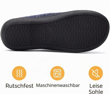 Жіночі домашні капці RockDove з ефектом пам'яті (Memory Foam), в'язка Birdseye, розмір 38/39 EU, колір Denim та небесно-блакитний