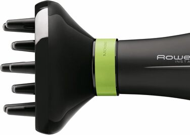 Фен для волосся Rowenta Eco Intelligence CV6030 з підсиленням повітряного потоку, регульовані рівні температури, чорний