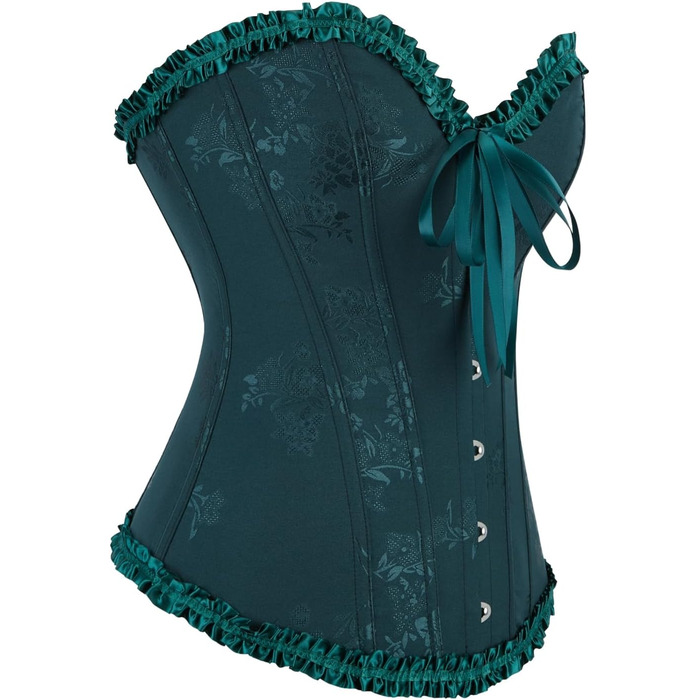 Корсет для жінок Kevry Gothic, форма одягу, корсаж, бюстгальтер, спідня білизна, топ (34-36, темно-зелений)