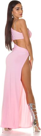 Сукня Koucla для вечірки в стилі Сильвестра: рожева сукня з розрізом, універсальний розмір