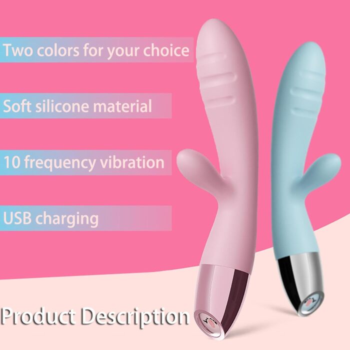 Вібратор Rabbit G-Punkt: класичний вібратор для стимуляції клітора та анусу, 10 режимів, рожевий