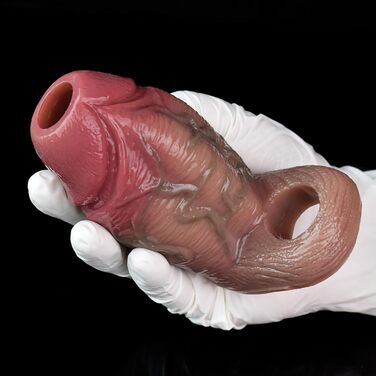 Реалістичний секс-іграшка для чоловіків: рукав-чохаль для пеніса з кільцем, збільшувач, затримка еякуляції, ерекція (801)