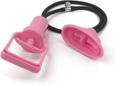 Вакуумний жіночий секс-іграшка для стимуляції клітора та вагіни, рожева