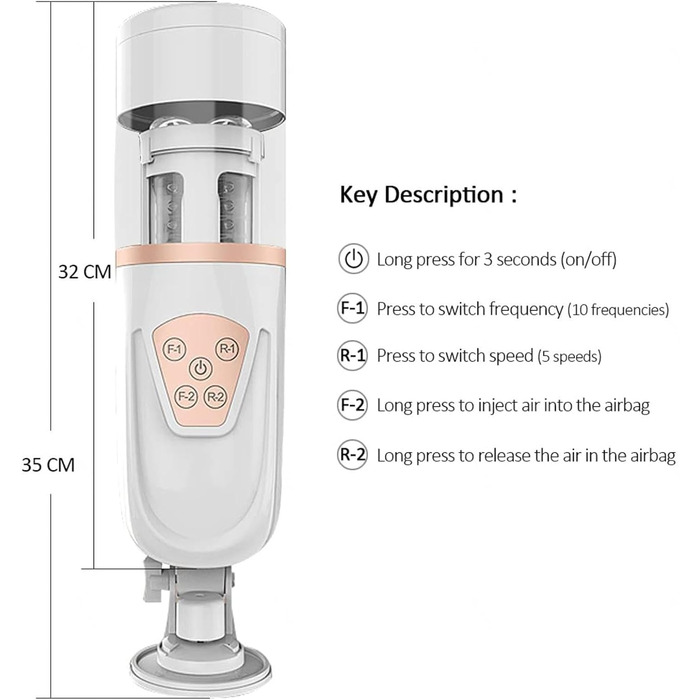 Електричний мастурбатор для чоловіків з 10 телескопічними режимами та 5 швидкостями. Автоматичний стимулятор пеніса для чоловіків. Іграшка для дорослих.