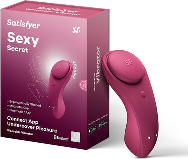 Вібратор Satisfyer Sexy Secret Connect App, 8,5 см: міні-вібратор з керуванням через додаток | Тихий, портативний | Для еротичної стимуляції