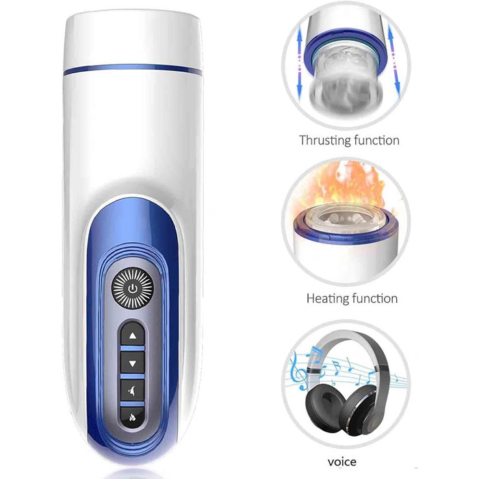 Електричний масажер для чоловіків з 7 режимами вібрації та підігрівом. Стимулятор пеніса. Інтимна іграшка для дорослих.