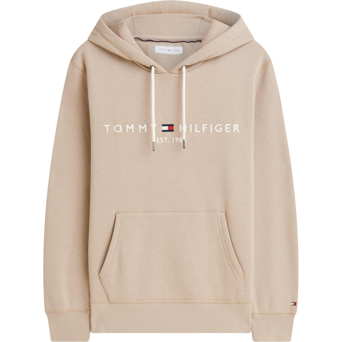 Чоловічий худі Tommy Hilfiger з капюшоном та логотипом, колір Beige Batique Khaki, розмір M